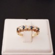 Ring ~ Gouden 14 karaats Ring met Saffieren en Diamanten 