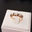 Ring ~ Gouden 14 karaats Ring met Saffieren en Diamanten 