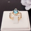 Ring ~ Gouden 14 karaats Ring met Topaas en Diamanten