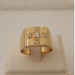 Gouden 14 karaats Heren Ring met diamant 