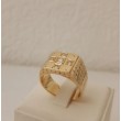 Gouden 14 karaats Heren Ring met diamant 
