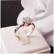 Ring ~ Gouden 18 karaats Wit-geelgouden Ring met Diamant