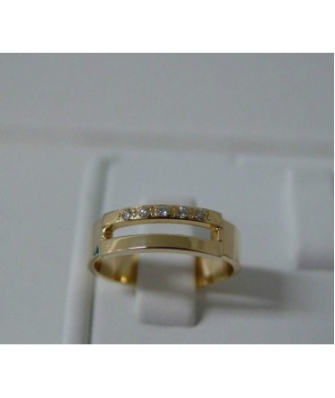 Ring ~ Gouden 14 karaats Rijring met 5 Diamanten
