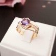 Ring ~ SOPHIA Gouden 14 karaats Ring met Amethist en Diamanten