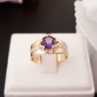 Ring ~ SOPHIA Gouden 14 karaats Ring met Amethist en Diamanten