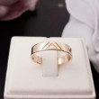 Ring ~ Gouden 14 karaats Gladde klassieke Ring met een subtiele Motief Design