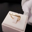 Ring ~ Gouden 14 karaats Graveerplaat Ring met Diamant
