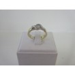 Ring ~ Gouden 14 karaats Bicolor wit- & geelgouden Ring met diamant (0.17 Crt VS)